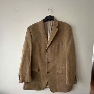 Calvin Klein Light Brown Suede Sport Coat Blazer